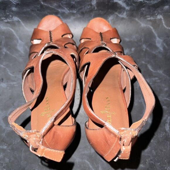 Cole Haan Kimry Brown Leather Comfort Zip High Wedge Shoe Women’s Size 8B - Picture 6 of 8